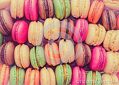 Colourful macaroons Stock Photo