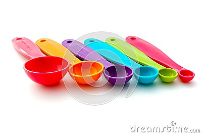 Colourful Measuring Spoons Stock Photo