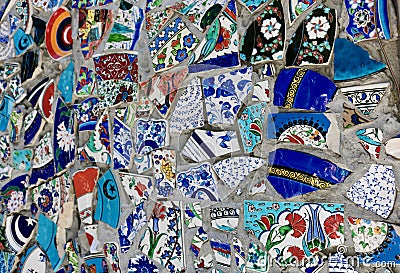 Mosaic wall art in Istanbul Editorial Stock Photo