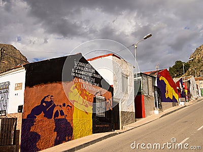 Street Art in Orihuela, Alicante - Spain Editorial Stock Photo