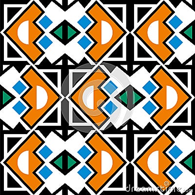 Colourfull Ndebele design pattern backgrounds Vector Illustration