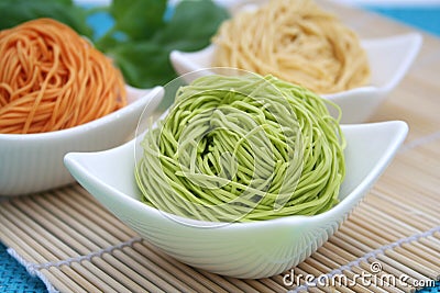 Colourful noodles Stock Photo