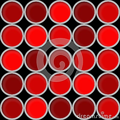 Red color paint tints, cans, vector illustration Vector Illustration