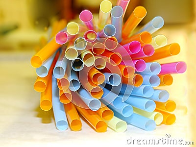 Colourful Straws Stock Photo