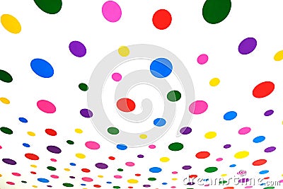 Colourful Polka dots installation art by Japanese artist ,Yayoi Kusama. Editorial Stock Photo