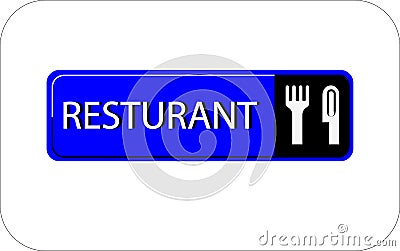 Colourful resturant vector image web icon Stock Photo