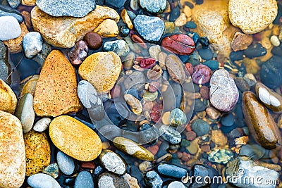 Colourful rocks and water Stock Photo