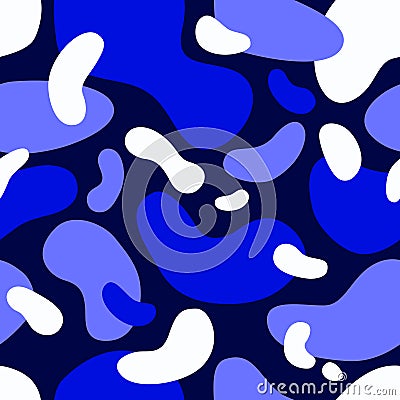 Colourful Splash Abstract Seamless Pattern Vector Illustration