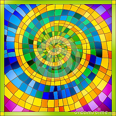 Colourful stained glass Vector Illustration