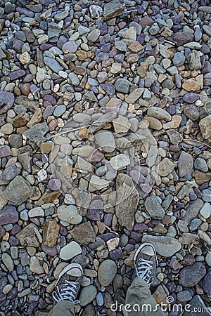 Colourful stones on a beach Stock Photo