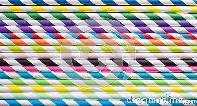 Colourful straws background Stock Photo