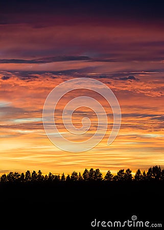 Colourful Sunrise in Rural South Australia Stock Photo