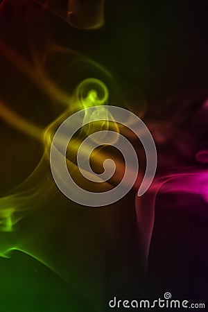 Colourful and swril smoke art photography Stock Photo