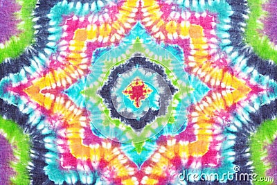 Colourful tie dyed pattern background. Stock Photo