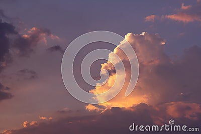 Colourful twilight cloud with copy space Stock Photo