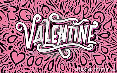 Colourful Valentines Text Background Stock Photo