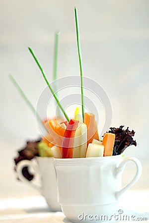Colourful vegetable salads in a cup Stock Photo