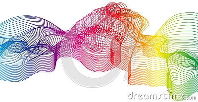 Colourful Wave Creative Background Vector Illustration