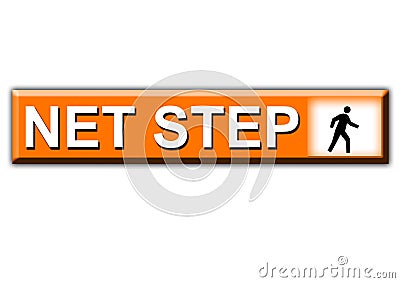 Color ful Web button net step web icon Stock Photo