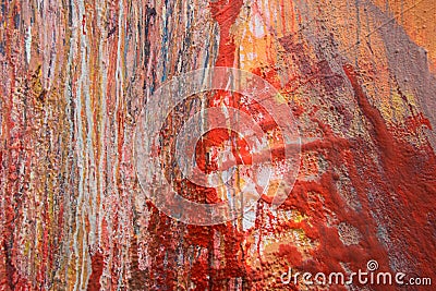 Colourful wild painting closeup acrylic paint Stock Photo