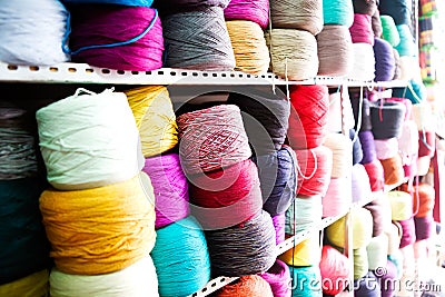 Colourful wool Stock Photo