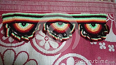 Colourful Wool Toran Design Stock Photo