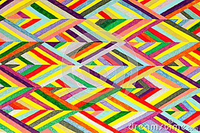 Colourful Zigzag Pattern Stock Photo