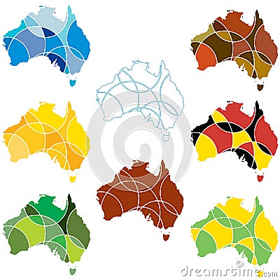 Colours of Australia Vector Illustration