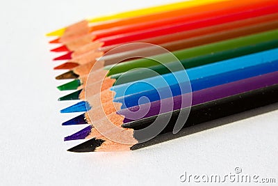 Colours spectrum pens Stock Photo