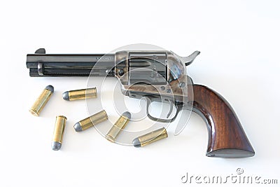 Colt .45 Pistol, Peacemaker Stock Photo