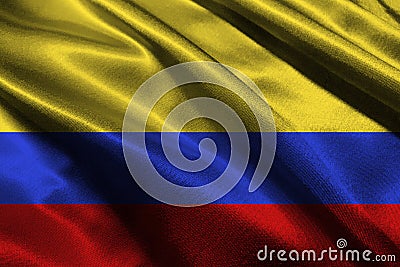 Columbia flag ,3D Columbia nation flag 3D illustration symbol.. Cartoon Illustration