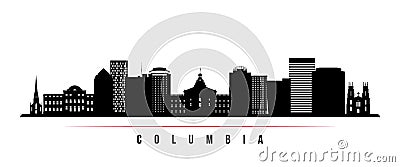 Columbia skyline horizontal banner. Vector Illustration