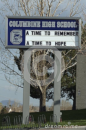 Columbine High School Remembrance Editorial Stock Photo