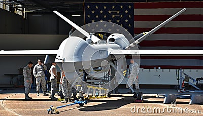 Air Force MQ-9 Predator Drone Editorial Stock Photo