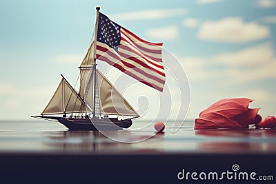 Columbus Day, Celebration commemorating the anniversary of Columbus arrival in America, which occurred on October 12 Stock Photo