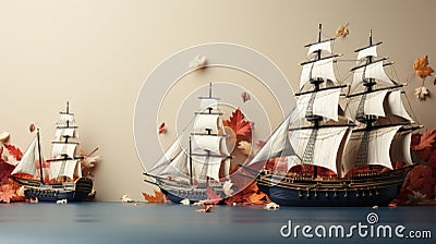 Columbus Day, Celebration commemorating the anniversary of Columbus arrival in America, which occurred on October 12 Stock Photo