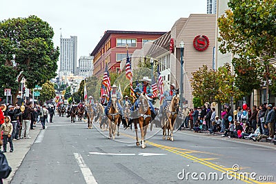 Columbus Day celebration. San Francisco Editorial Stock Photo