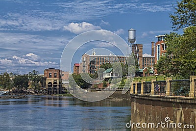 The Columbus Georgia River Walk Stock Photo