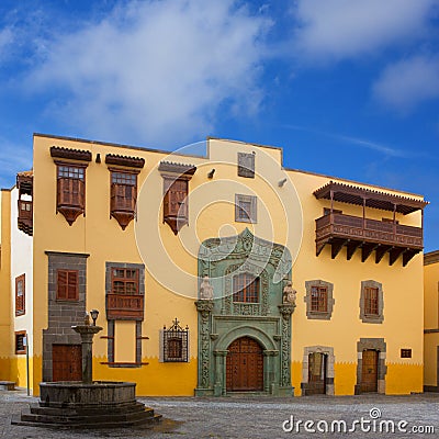 Columbus House Las Palmas Gran Canaria Stock Photo