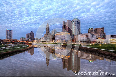 Columbus, Ohio nightscape Stock Photo