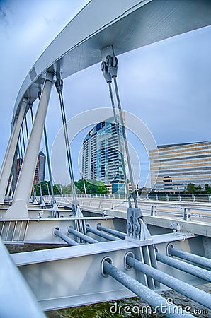 Columbus, Ohio skyline reflected in the Scioto River. Columbus i Stock Photo