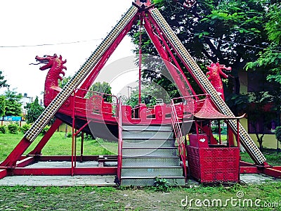 Columbus rides in park Stock Photo