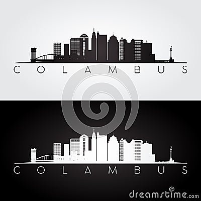 Columbus skyline silhouette Vector Illustration