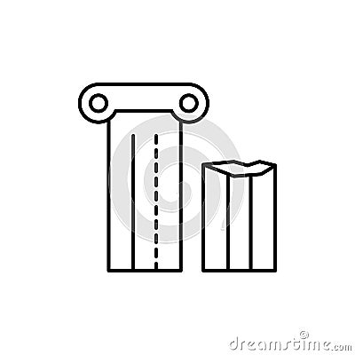 column, antiques icon. Simple line, outline vector elements of archeology for ui and ux, website or mobile application Stock Photo
