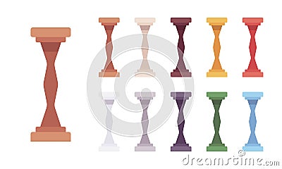 Column baluster set Vector Illustration