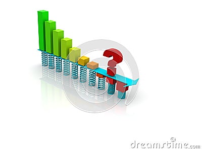 Column graph 3d Stock Photo