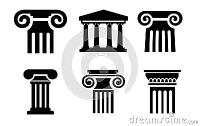 Column icons Vector Illustration