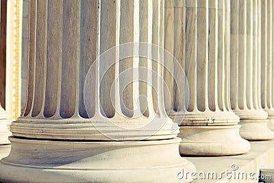 Column Pillars courthouse Stock Photo