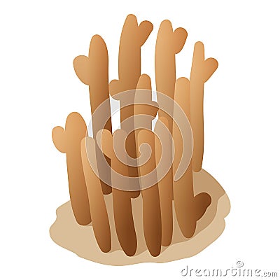 Columnar coral icon, cartoon style Vector Illustration