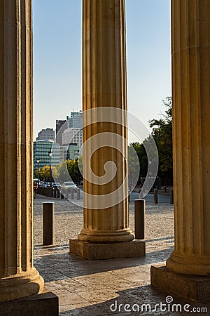 Columns of the Branderburg gate Editorial Stock Photo